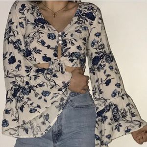 70s Bell Sleeve Top